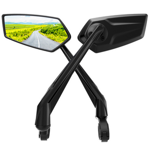 DELUXE BICYCLE HANDLE BAR SIDE MIRROR SET